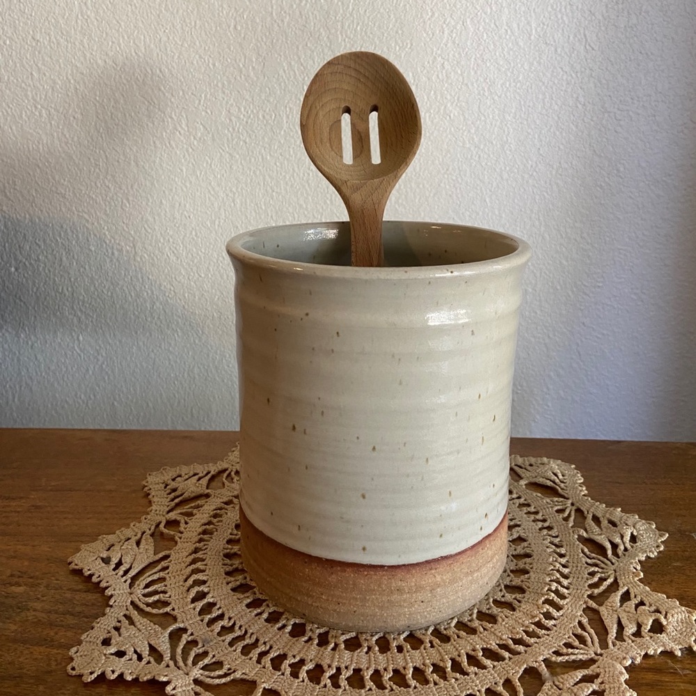 Sold: Hand thrown Stoneware Utensil Jar